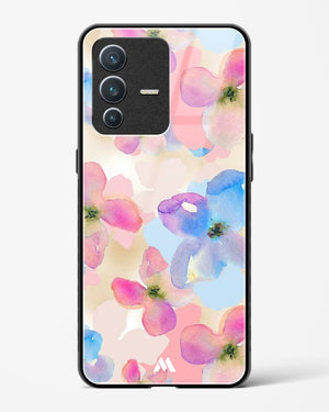 Watercolour Daisies Glass Case Phone Cover (Vivo)