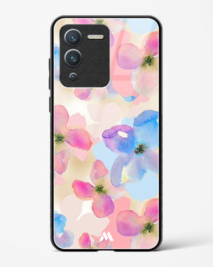 Watercolour Daisies Glass Case Phone Cover-(Vivo)