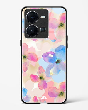 Watercolour Daisies Glass Case Phone Cover (Vivo)