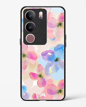 Watercolour Daisies Glass Case Phone Cover (Vivo)
