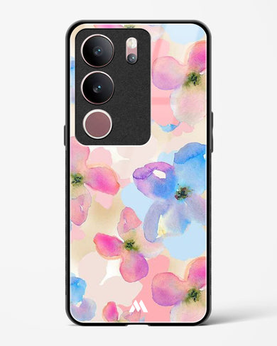 Watercolour Daisies Glass Case Phone Cover (Vivo)