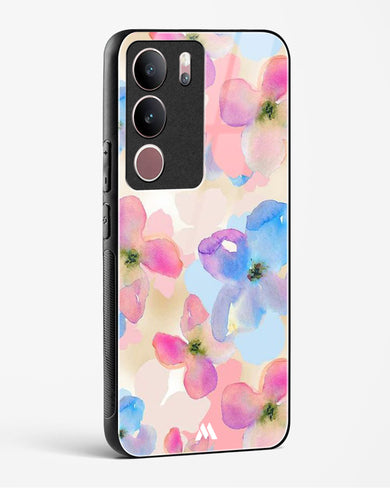 Watercolour Daisies Glass Case Phone Cover (Vivo)