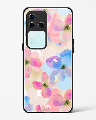 Watercolour Daisies Glass Case Phone Cover (Vivo)