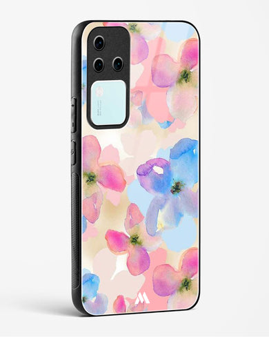 Watercolour Daisies Glass Case Phone Cover (Vivo)