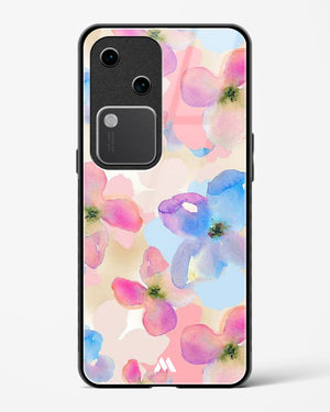 Watercolour Daisies Glass Case Phone Cover (Vivo)