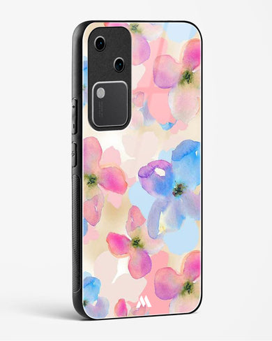 Watercolour Daisies Glass Case Phone Cover (Vivo)