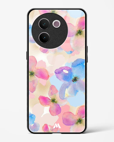 Watercolour Daisies Glass Case Phone Cover (Vivo)