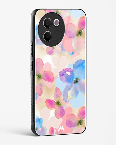 Watercolour Daisies Glass Case Phone Cover (Vivo)