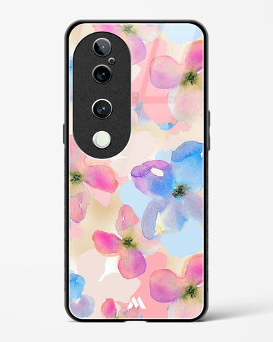 Watercolour Daisies Glass Case Phone Cover (Vivo)