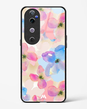 Watercolour Daisies Glass Case Phone Cover (Vivo)