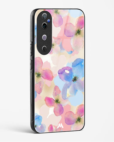 Watercolour Daisies Glass Case Phone Cover (Vivo)