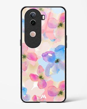 Watercolour Daisies Glass Case Phone Cover (Vivo)