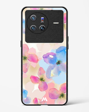 Watercolour Daisies Glass Case Phone Cover-(Vivo)