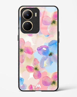 Watercolour Daisies Glass Case Phone Cover-(Vivo)