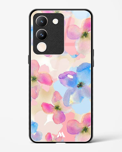 Watercolour Daisies Glass Case Phone Cover (Vivo)