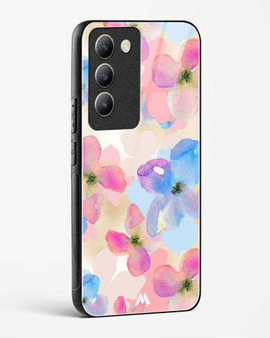 Watercolour Daisies Glass Case Phone Cover (Vivo)