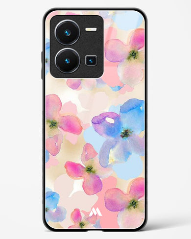 Watercolour Daisies Glass Case Phone Cover (Vivo)
