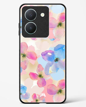 Watercolour Daisies Glass Case Phone Cover-(Vivo)