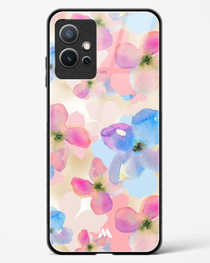 Watercolour Daisies Glass Case Phone Cover-(Vivo)