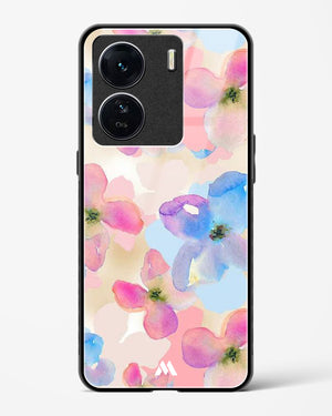 Watercolour Daisies Glass Case Phone Cover-(Vivo)