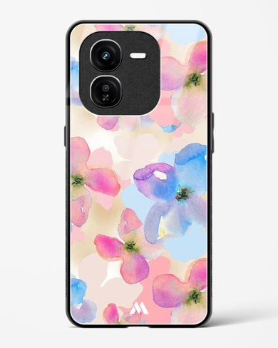 Watercolour Daisies Glass Case Phone Cover (Vivo)