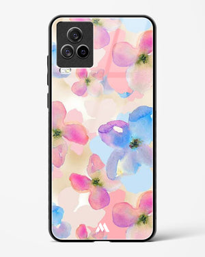 Watercolour Daisies Glass Case Phone Cover-(Vivo)