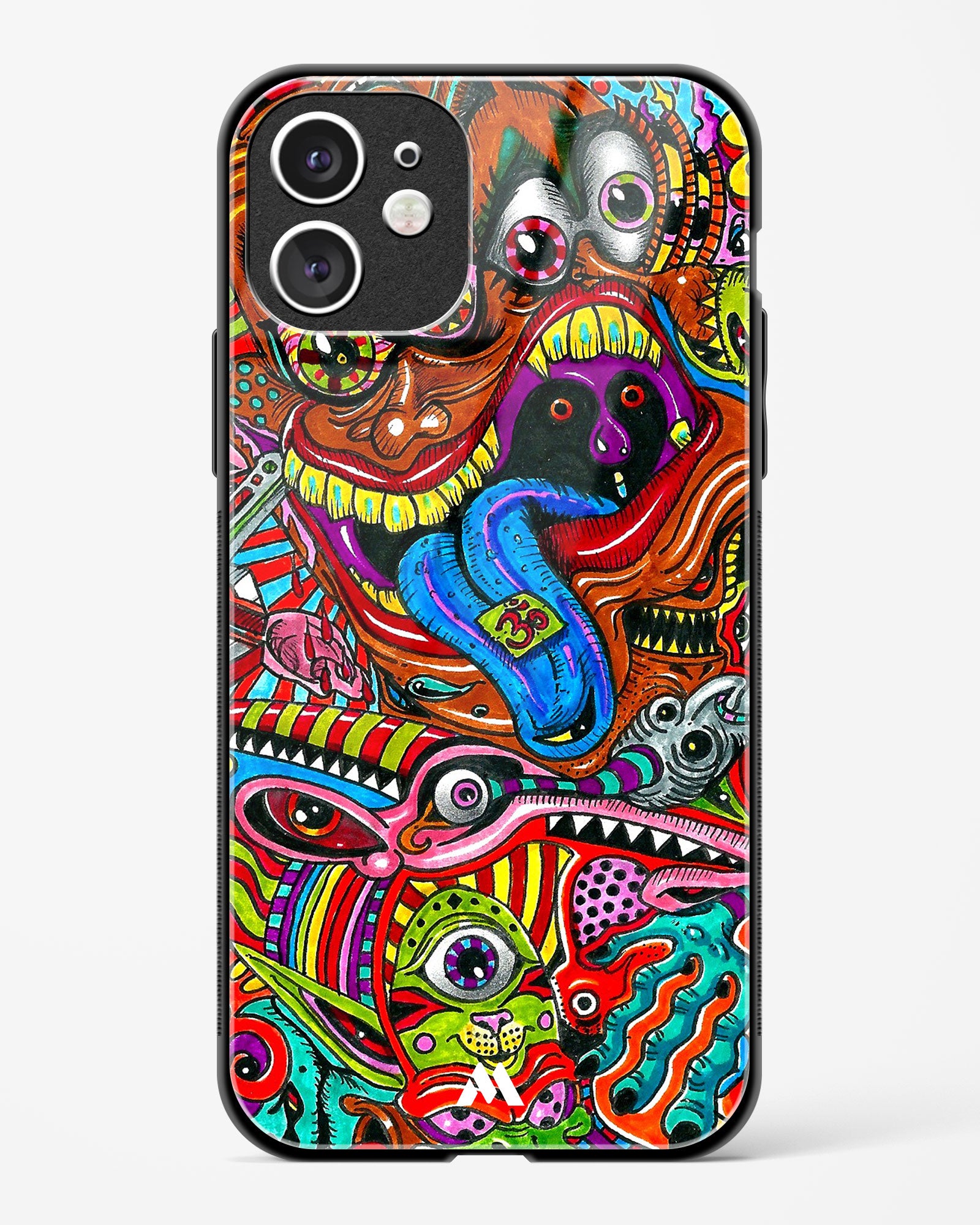 Psychedelic Monster Art Glass Case Phone Cover Apple