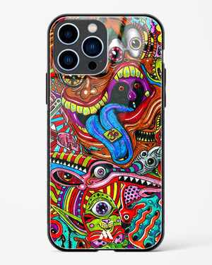 Psychedelic Monster Art Glass Case Phone Cover-(Apple)