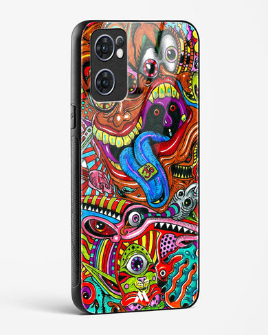 Psychedelic Monster Art Glass Case Phone Cover-(Oppo)