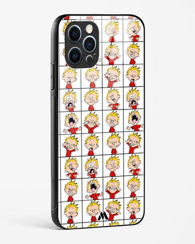 Calvin Making Faces Glass Case Phone Cover (Apple)