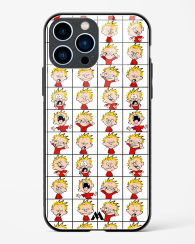 Calvin Making Faces Glass Case Phone Cover (Apple)