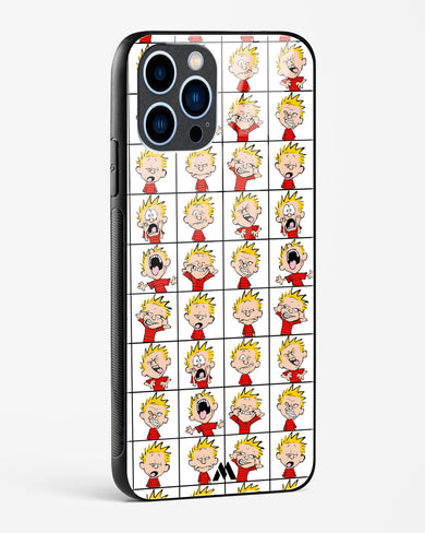 Calvin Making Faces Glass Case Phone Cover (Apple)