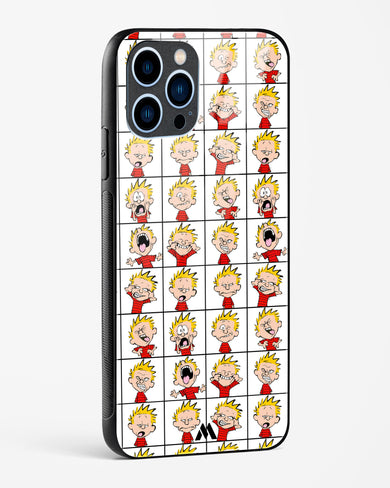 Calvin Making Faces Glass Case Phone Cover (Apple)