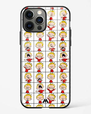 Calvin Making Faces Glass Case Phone Cover (Apple)
