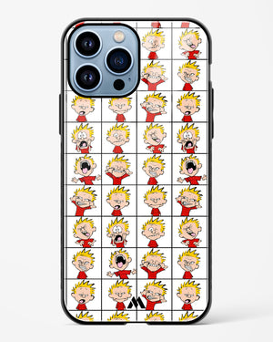 Calvin Making Faces Glass Case Phone Cover (Apple)