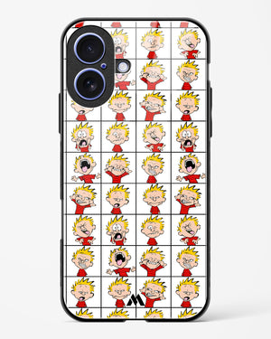 Calvin Making Faces Glass Case Phone Cover (Apple)
