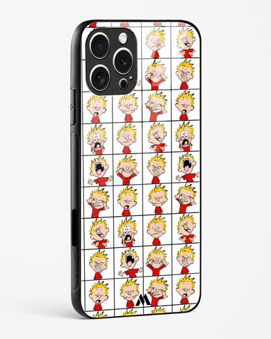 Calvin Making Faces Glass Case Phone Cover (Apple)