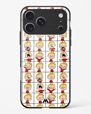 Calvin Making Faces Glass Case Phone Cover (Apple)