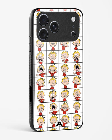 Calvin Making Faces Glass Case Phone Cover (Apple)