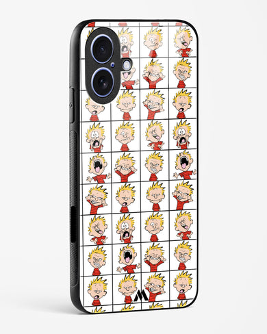 Calvin Making Faces Glass Case Phone Cover (Apple)