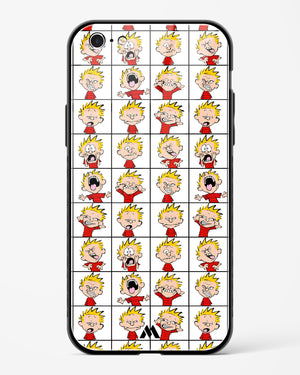 Calvin Making Faces Glass Case Phone Cover (Apple)