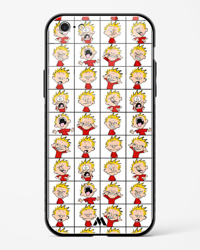 Calvin Making Faces Glass Case Phone Cover (Apple)