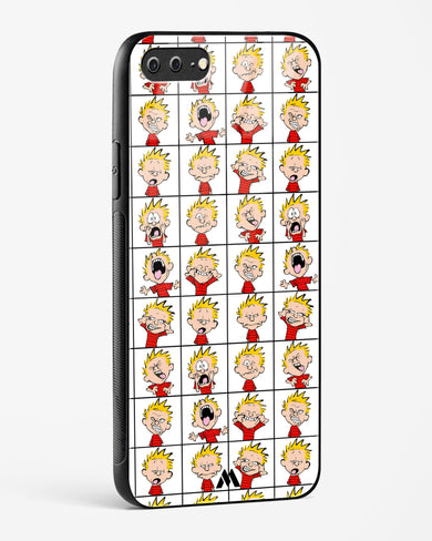 Calvin Making Faces Glass Case Phone Cover (Apple)