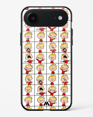 Calvin Making Faces Glass Case Phone Cover (Apple)