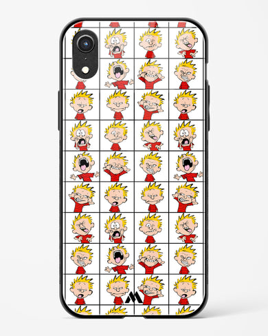 Calvin Making Faces Glass Case Phone Cover (Apple)