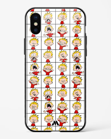 Calvin Making Faces Glass Case Phone Cover (Apple)