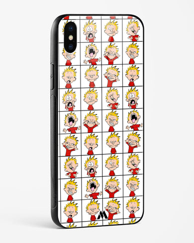 Calvin Making Faces Glass Case Phone Cover (Apple)