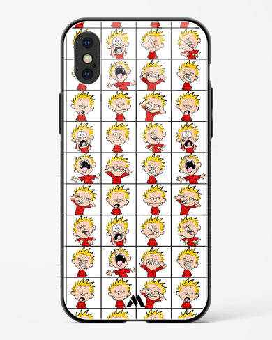 Calvin Making Faces Glass Case Phone Cover (Apple)