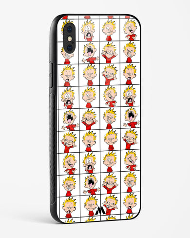 Calvin Making Faces Glass Case Phone Cover (Apple)