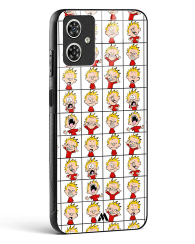 Calvin Making Faces Glass Case Phone Cover (Motorola)